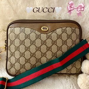 💗Auth💗GUCCI Ophidia sherryline Crossbody Shoulder Bag✨